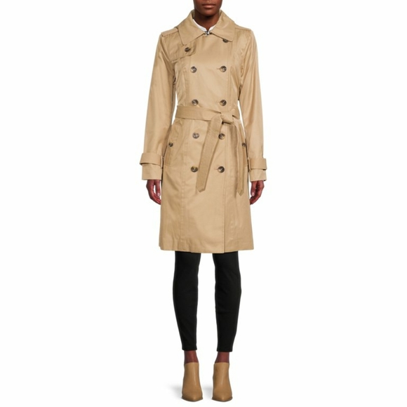 London Fog Women's Double Breasted Belted Trench Coat - Picture 2 of 2